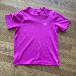 Girls pink Speedo rashguard size 7/8